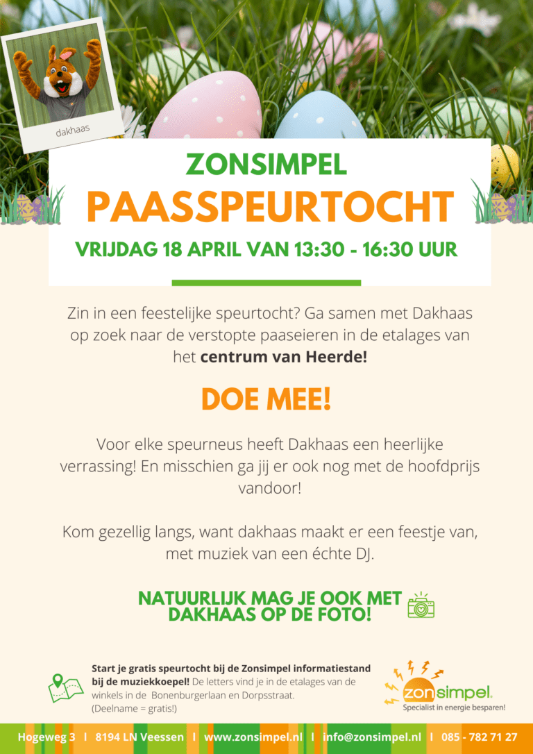 Paasspeurtocht Zonsimpel dakhaas Heerde 2025