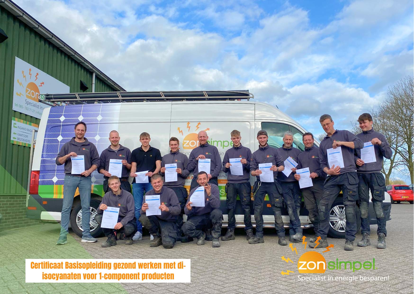 Alle Zonsimpel monteurs zijn geslaagd!