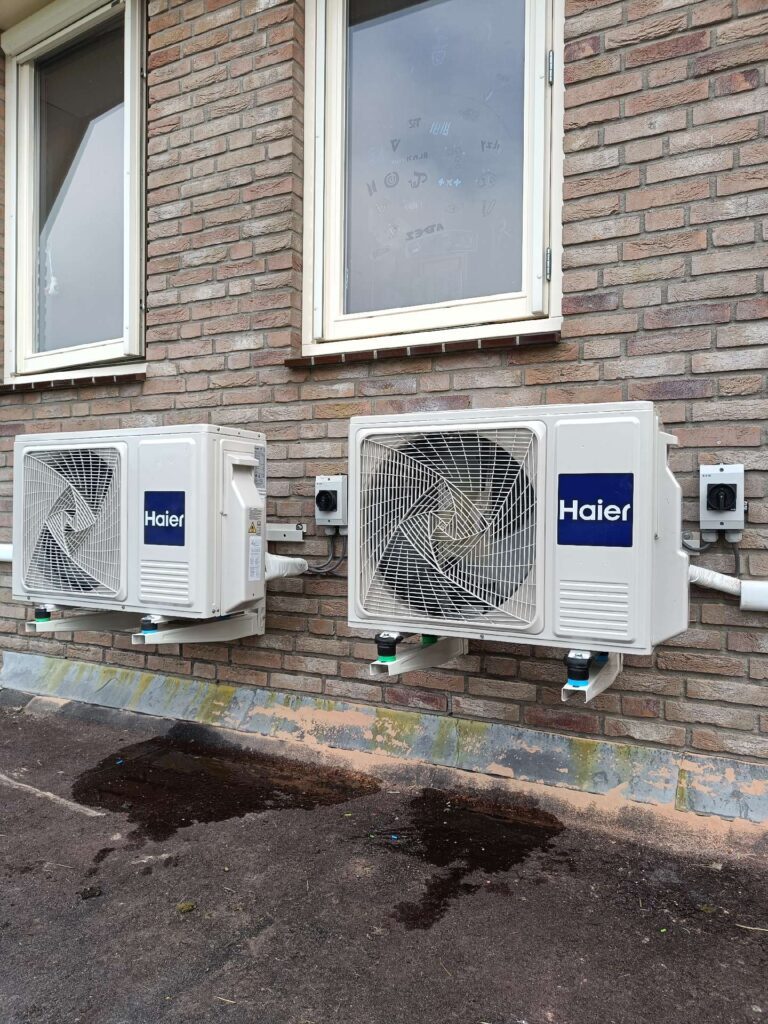 Haier buiten unit bij Zonsimpel